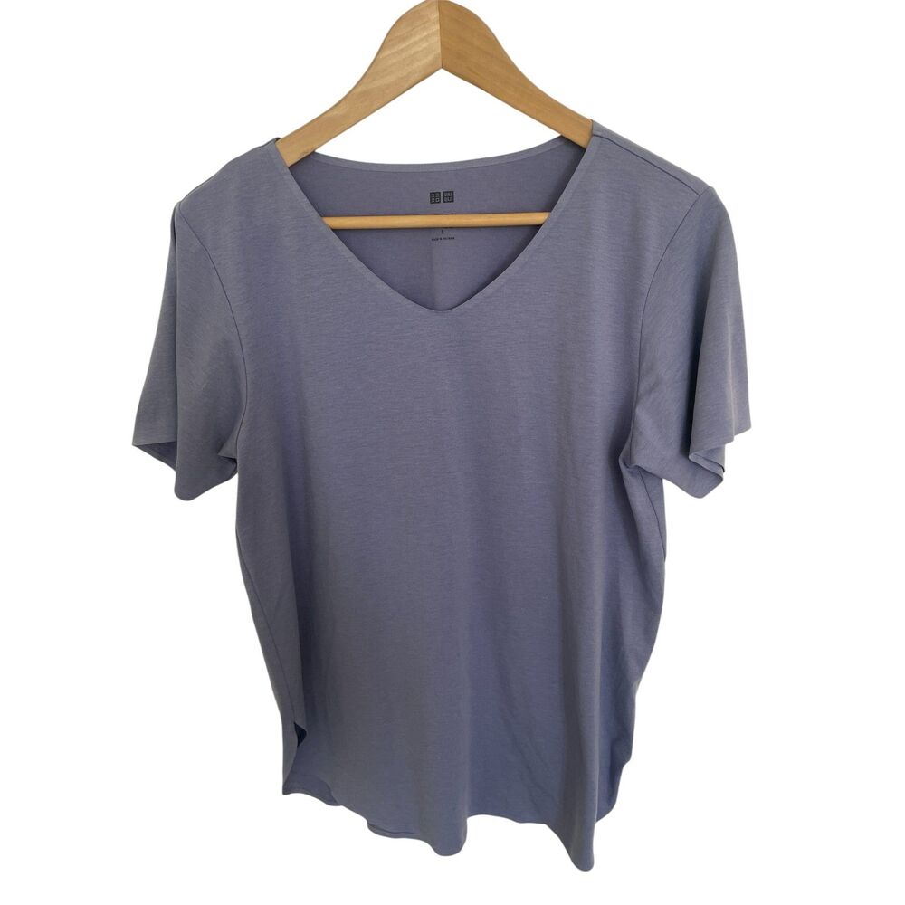 Uniqlo AIRism Womens Short Sleeve Sz S Slouchy Oversized Casual Breathable